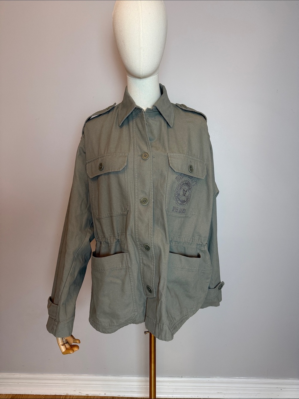 ✨Zadig & Voltaire Kemi Canvas Military Parka Jacket - Size XS (Treillis)✨